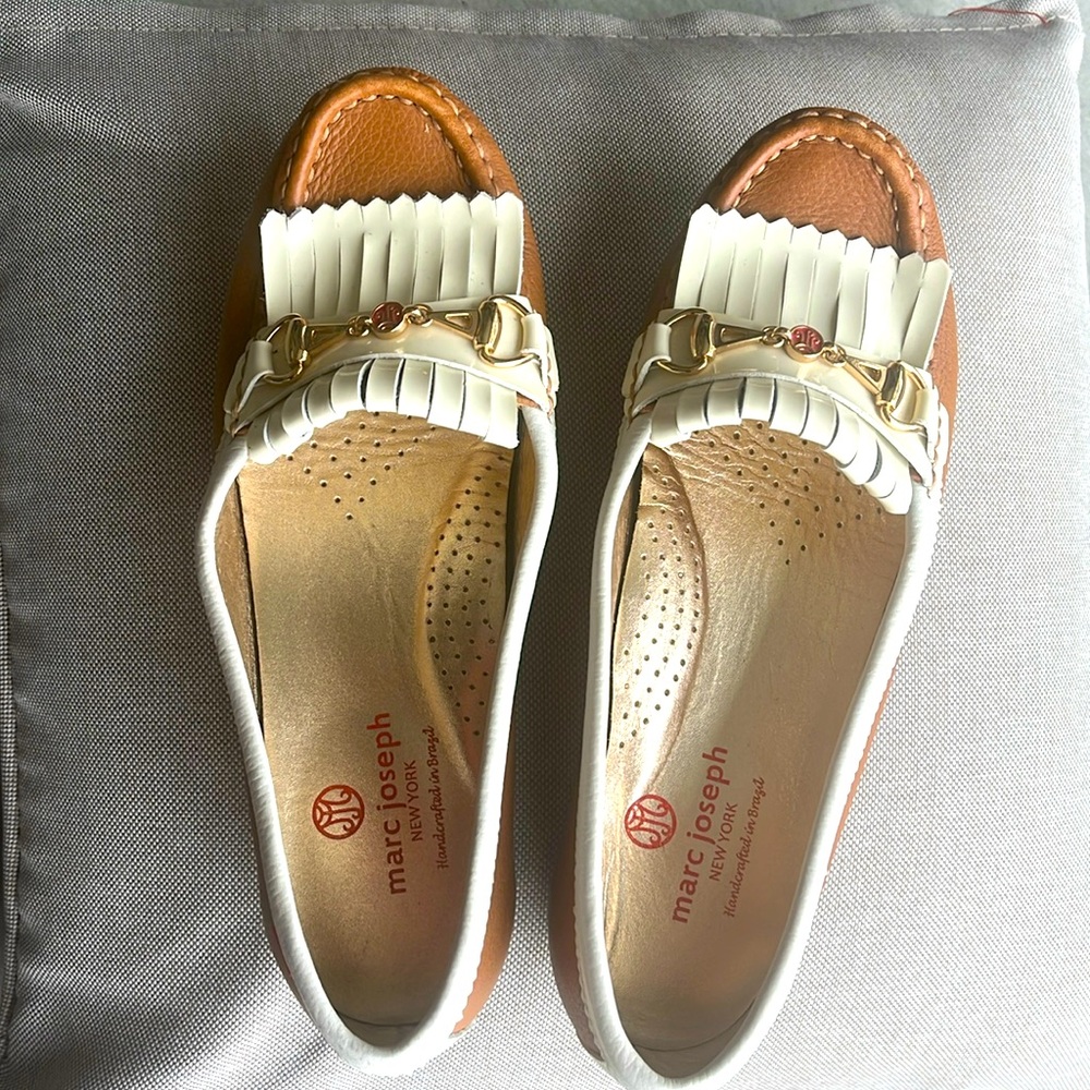 NWOT Marc-Joseph Victory Blvd Golf Shoe - Camel Tumbled